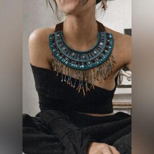 Tribal bib necklace